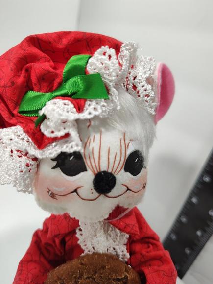 Annalee Holiday 8" Christmas Whimsy Mouse in Night Gown with Cookie New - Picture 5 of 10